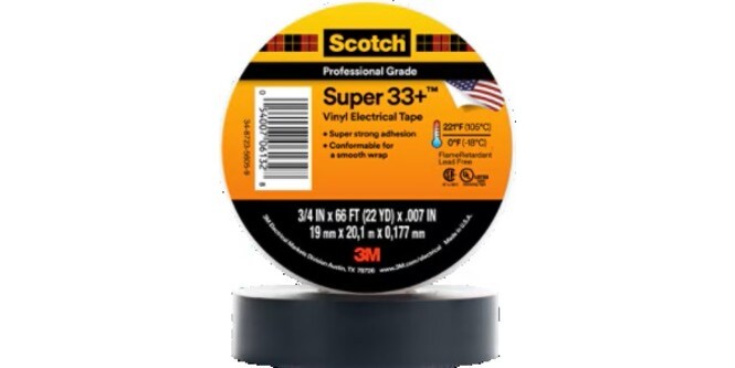 A roll of Scotch Super 33 Plus tape
