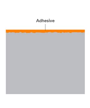 Thick tapes are capable of effectively bonding to relatively rough surfaces.