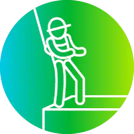 Icon of a worker working at heights