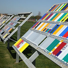 sign sheeting materials being tested at an outdoor environment