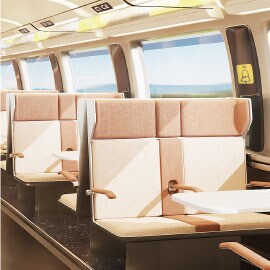 Interior films for passenger train interiors
