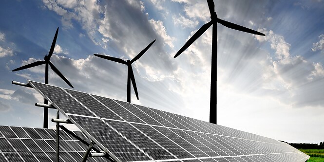 outdoor image of wind and solar farm
