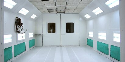 pristine paint booth for cars and automobiles
