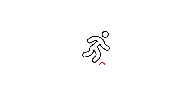 icon of person with trip hazard
